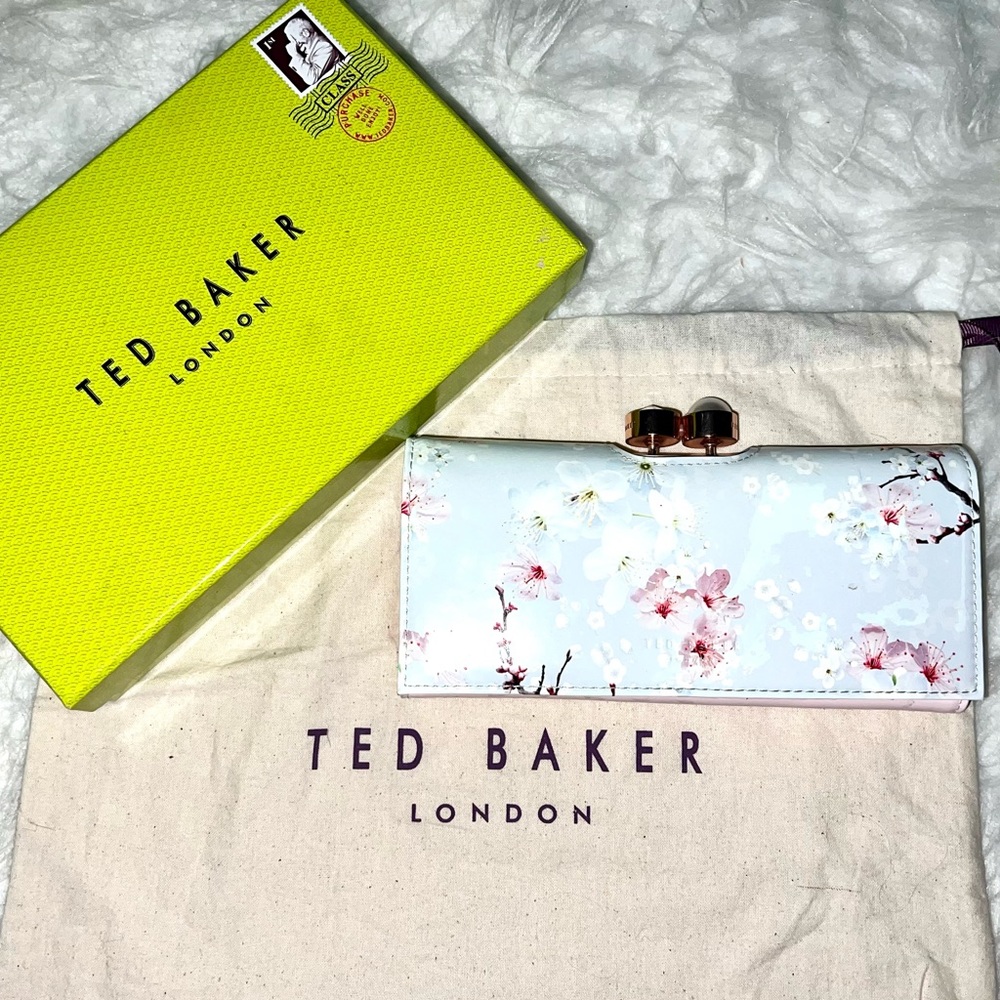 Ted Baker like-new pastel floral wallet